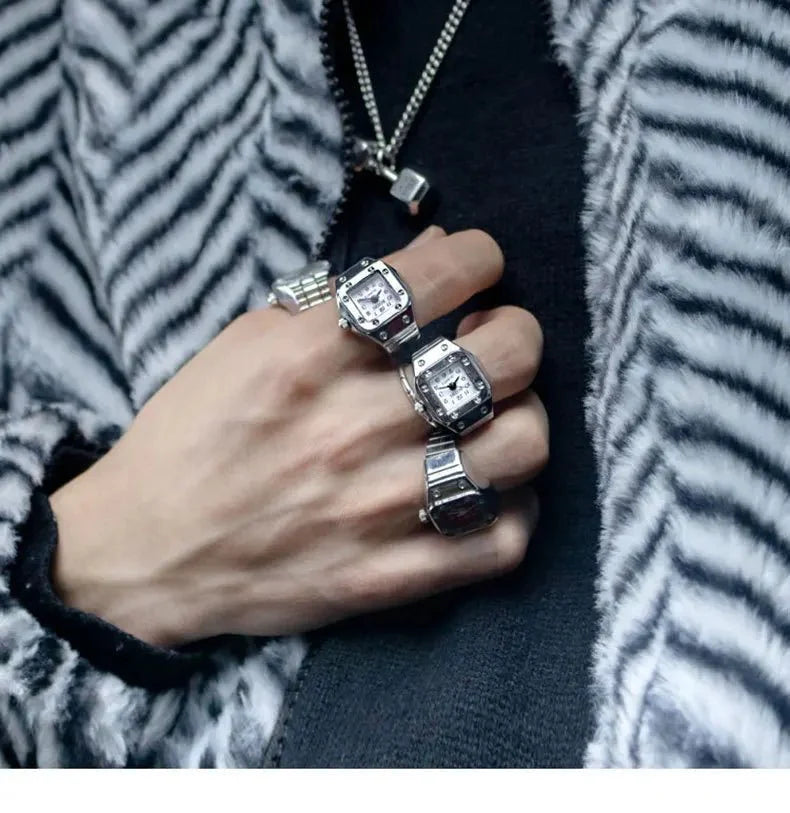 Roman Numeral Punk Gothic Finger Clock Jewelry