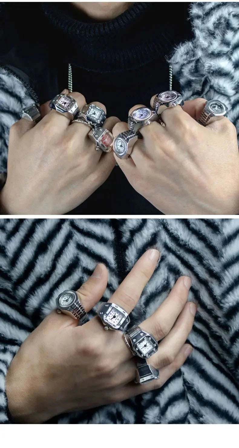 Roman Numeral Punk Gothic Finger Clock Jewelry