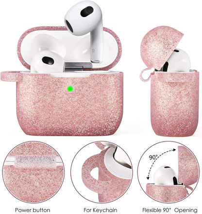 Étui en silicone pour Apple Airpod 3 avec porte-clés