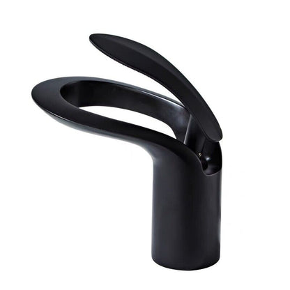 LunaMist Modern Single Handle Vessel Bathroom Faucet with Round Hollowing Design