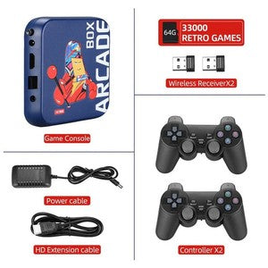 ARCADE Retro TV Game Console – 33,000 Preloaded Classic Games, Compact Plug & Playahole