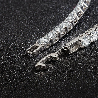 S925 Sterling Silver Tennis Bracelet | Zirconia Chain Jewelry for Women and Men