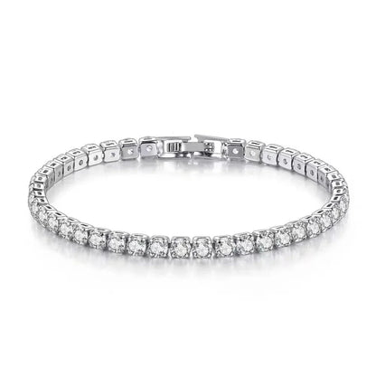 S925 Sterling Silver Tennis Bracelet | Zirconia Chain Jewelry for Women and Men