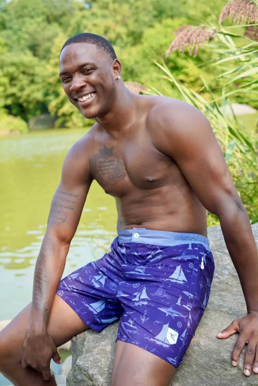 Men's El Capitán Sugar Skull Swim Trunks — Recycled Performance