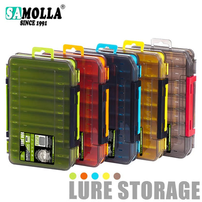 Double-Sided Fishing Tackle Box | Lightweight Lure Organizer for Anglers