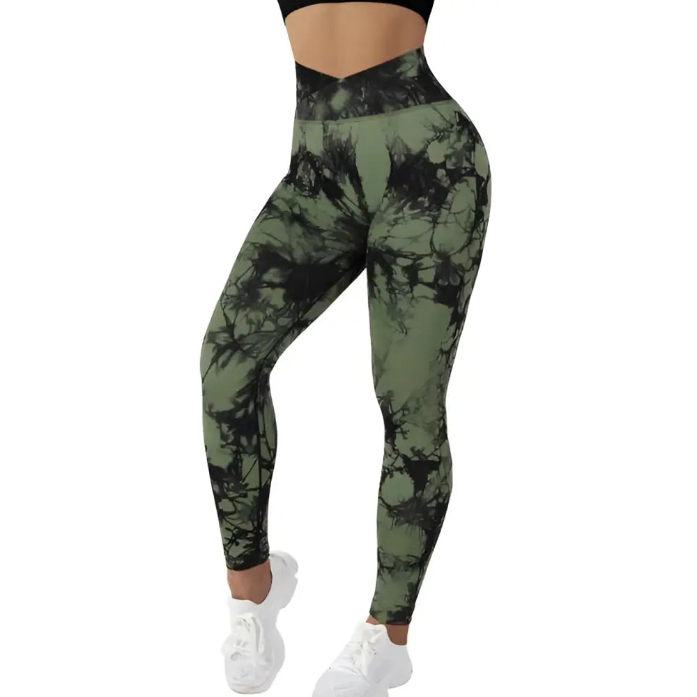 Seamless Tie Dye Leggings Women High Waisted Yoga Pants