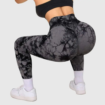 Seamless Tie Dye Leggings Women High Waisted Yoga Pants