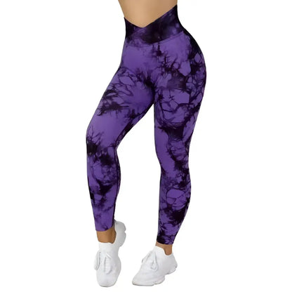 Seamless Tie Dye Leggings Women High Waisted Yoga Pants