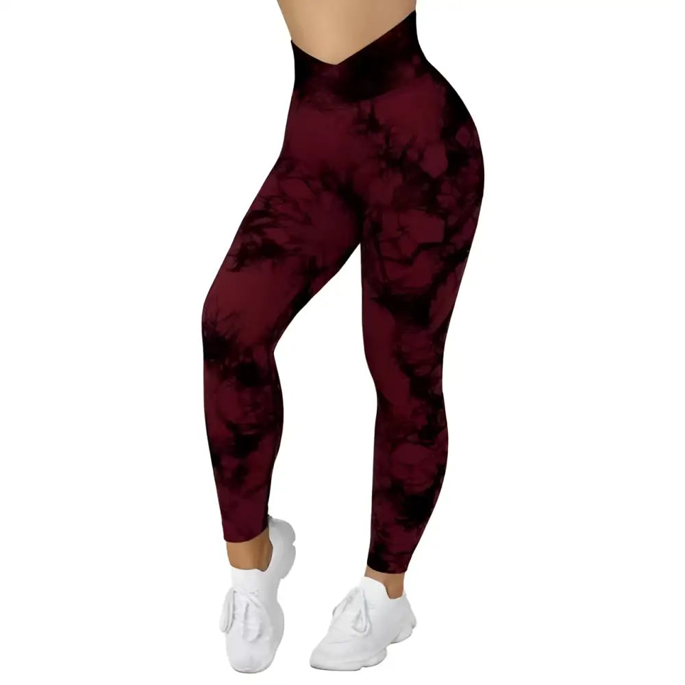 Seamless Tie Dye Leggings Women High Waisted Yoga Pants