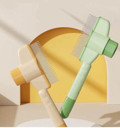 Self-Cleaning Pet Comb – Stainless Steel Grooming Brush