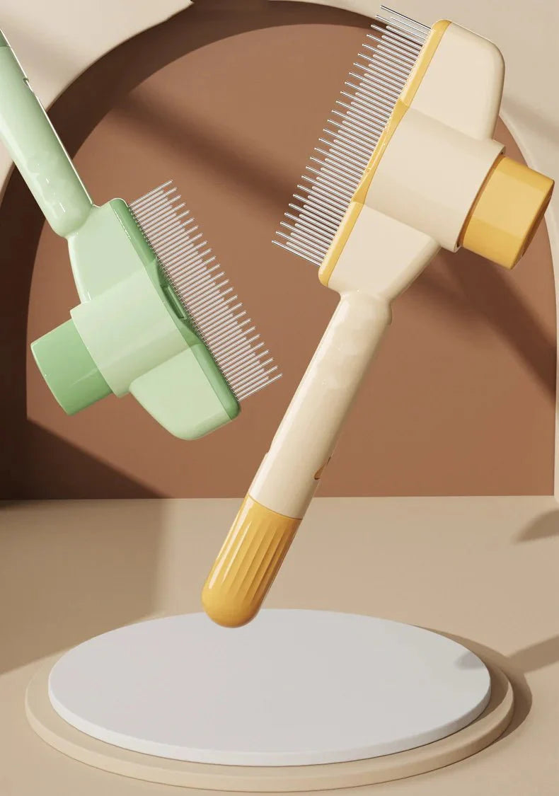 Self-Cleaning Pet Comb – Stainless Steel Grooming Brush