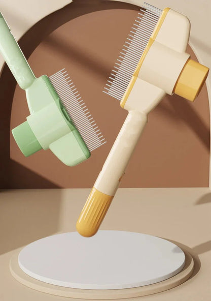 Self-Cleaning Pet Comb – Stainless Steel Grooming Brush