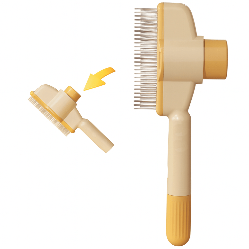 Self-Cleaning Pet Comb – Stainless Steel Grooming Brush