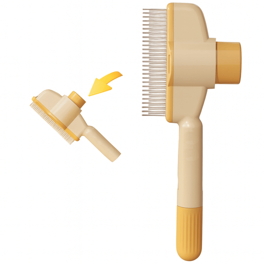 Self-Cleaning Pet Comb – Stainless Steel Grooming Brush