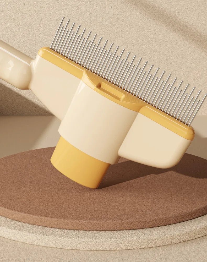 Self-Cleaning Pet Comb – Stainless Steel Grooming Brush