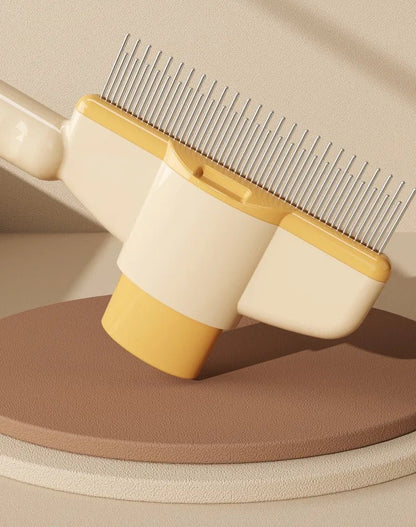 Self-Cleaning Pet Comb – Stainless Steel Grooming Brush
