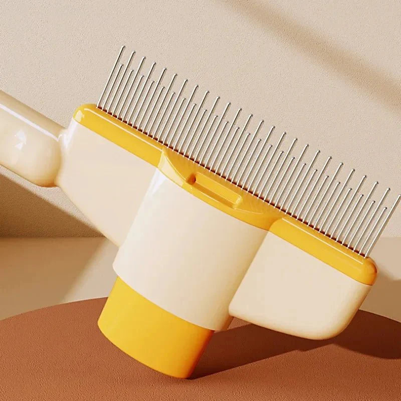 Self-Cleaning Pet Comb – Stainless Steel Grooming Brush