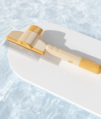 Self-Cleaning Pet Comb – Stainless Steel Grooming Brush