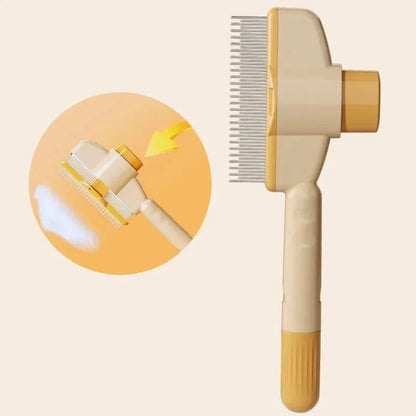 Self-Cleaning Pet Comb – Stainless Steel Grooming Brush