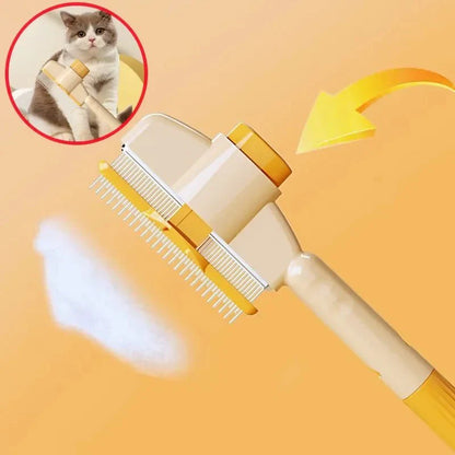 Self-Cleaning Pet Comb – Stainless Steel Grooming Brush