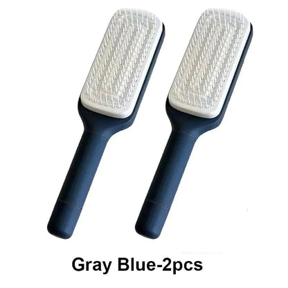 Self-Cleaning Retractable Hairbrush – Anti-Static Scalp Massage Comb