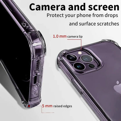 Shockproof Transparent Phone Case – Clear Silicone Bumper Cover