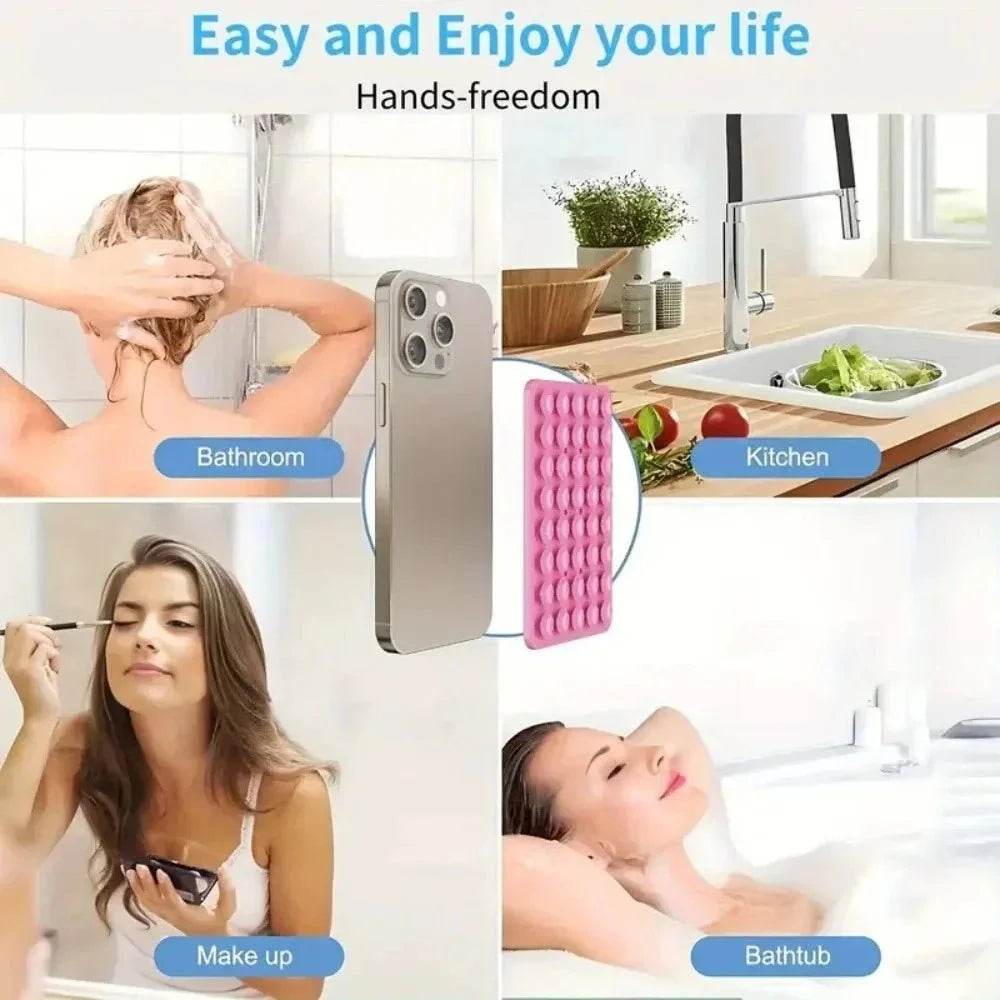 Silicone Suction Phone Holder – Wall Mount Bracket