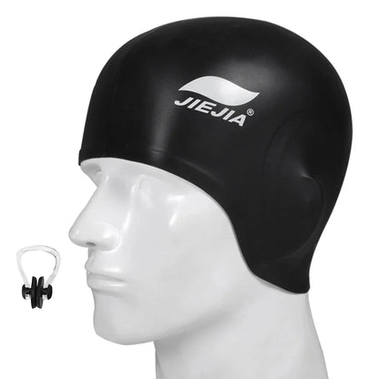 Silicone Swimming Cap with Ear Protection – Waterproof, Comfortable Fit