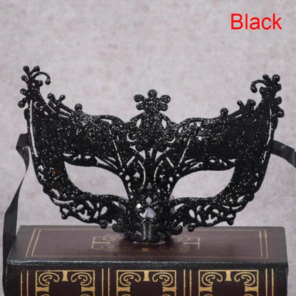 Silver and Black Venetian Masquerade Eye Mask | Elegant Party Accessory