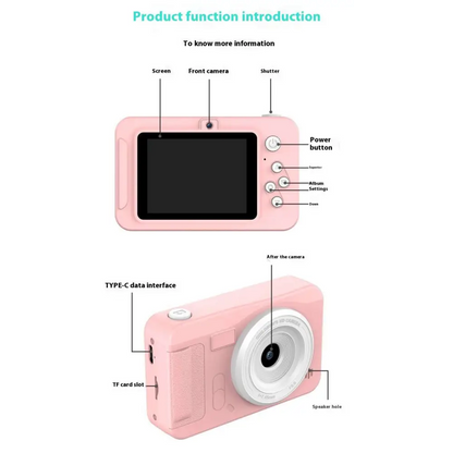 Silver Portable CCD Digital Camera for Students