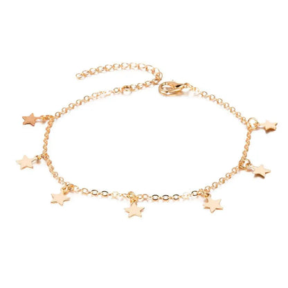 Silver Star Fashion Anklet Jewelry