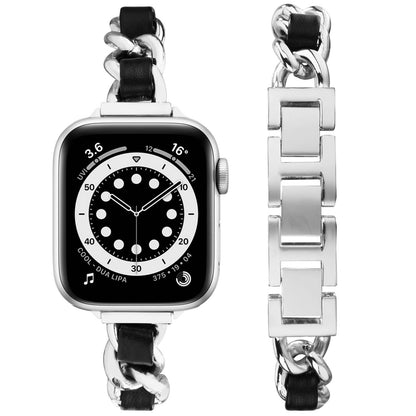 Bracelet à maillons en métal fin pour Apple Watch 38/40/41mm et 42/44/45mm