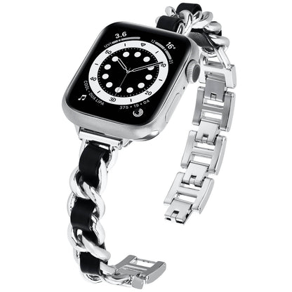 Bracelet à maillons en métal fin pour Apple Watch 38/40/41mm et 42/44/45mm