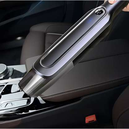 Sleek Gray and Black Cordless Handheld Vacuum Cleaner
