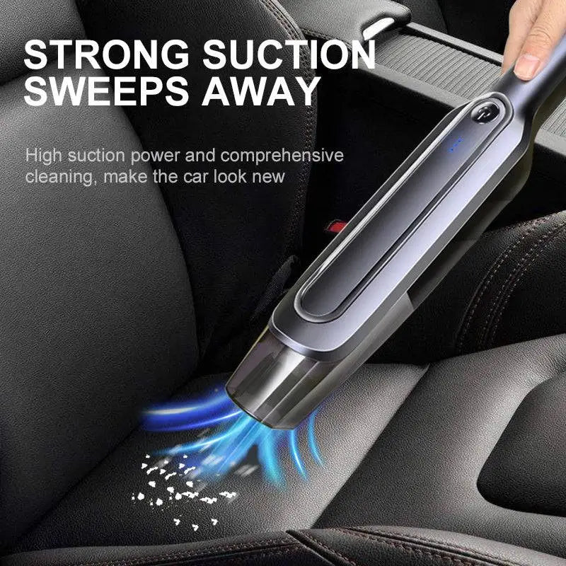 Sleek Gray and Black Cordless Handheld Vacuum Cleaner