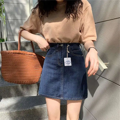 Small Denim Skirt in Summer Dark Blue