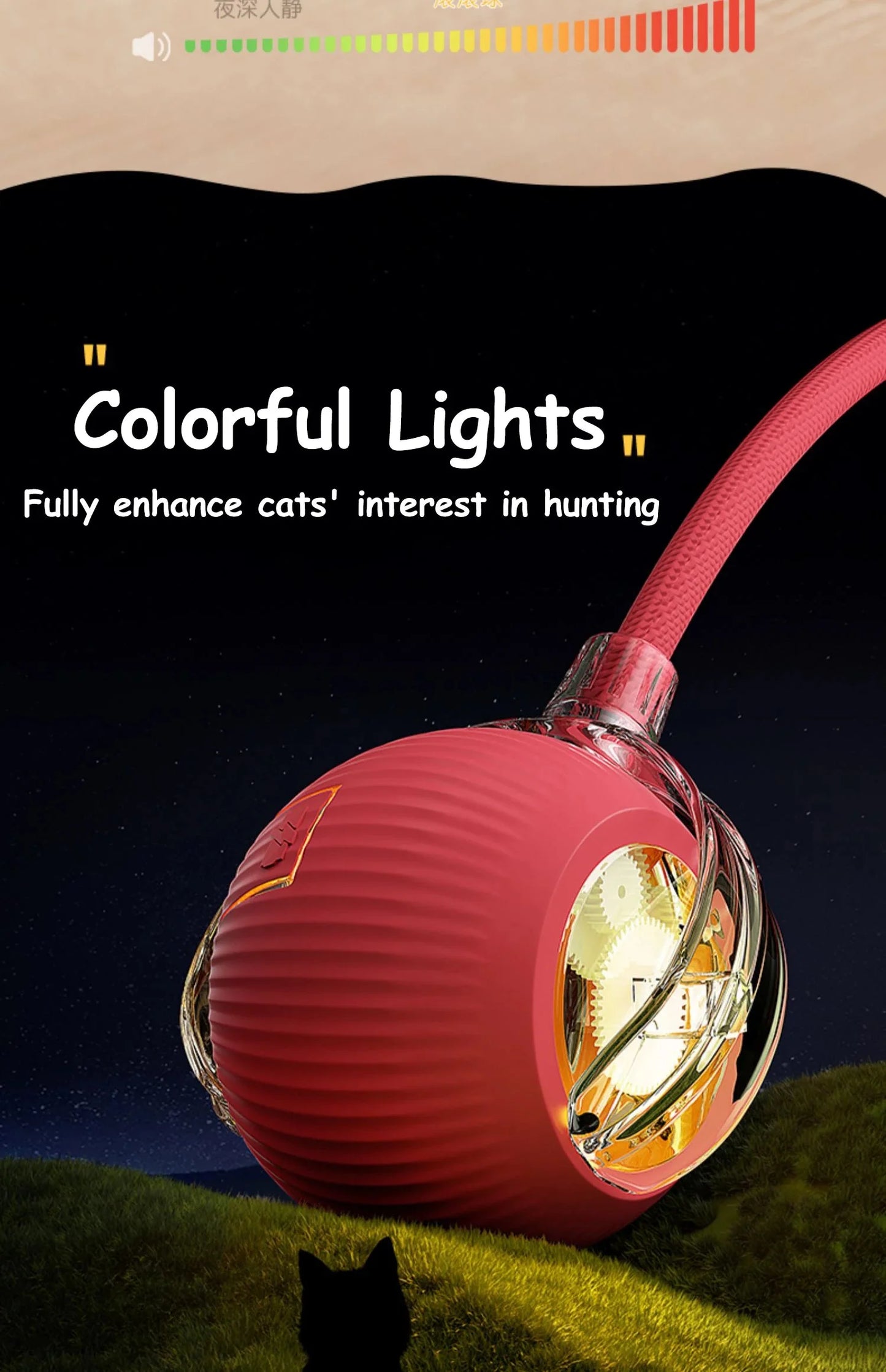 Smart Interactive Cat Ball – Automatic Rolling Rechargeable Toy