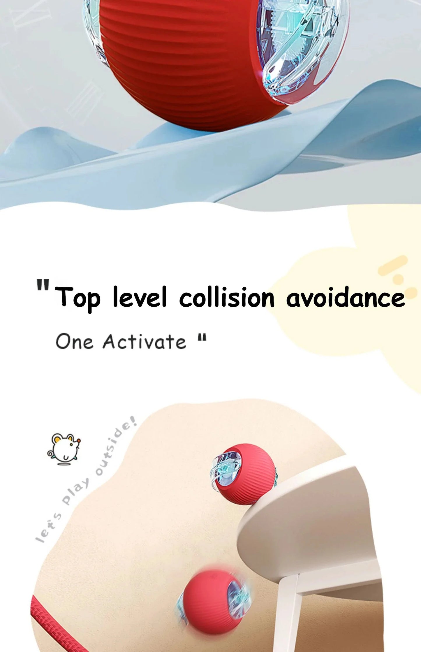 Smart Interactive Cat Ball – Automatic Rolling Rechargeable Toy