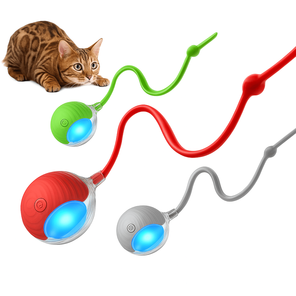 Smart Interactive Cat Ball – Automatic Rolling Rechargeable Toy