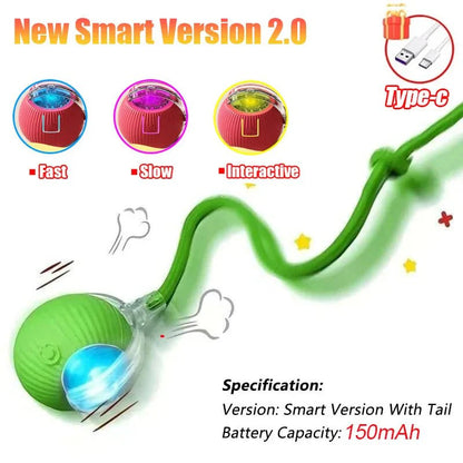 Smart Interactive Cat Ball – Automatic Rolling Rechargeable Toy