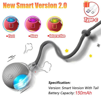 Smart Interactive Cat Ball – Automatic Rolling Rechargeable Toy