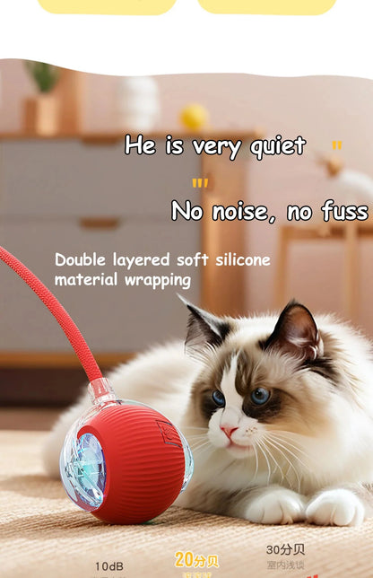 Smart Interactive Cat Ball – Automatic Rolling Rechargeable Toy