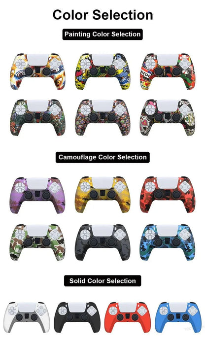 Soft Silicone Controller Cover for PS5 | Anti-Slip Protective Case with Camouflage Design