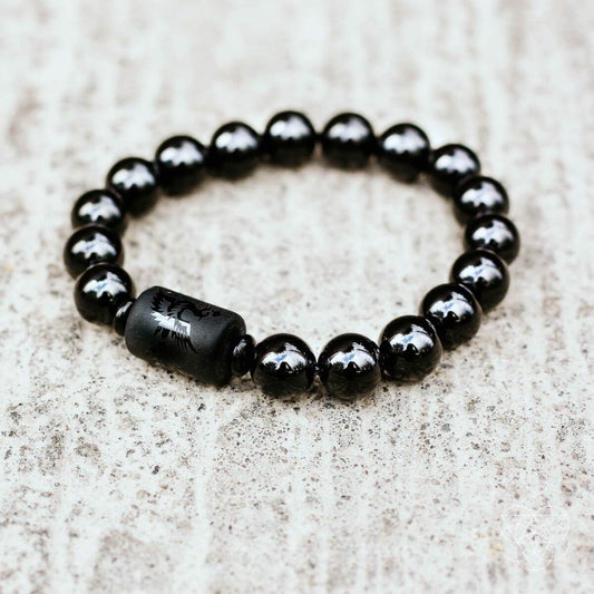 Bracelet en obsidienne noire purificatrice d'âme