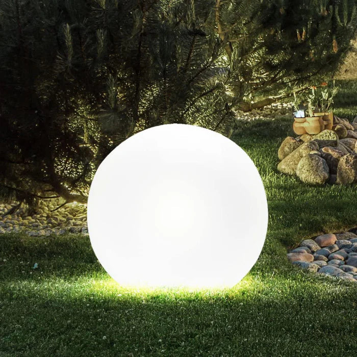 Modern PE Globe Outdoor Garden Light | Rechargeable 16 Color LED Outdoor Lamp