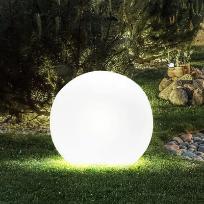 Modern PE Globe Outdoor Garden Light | Rechargeable 16 Color LED Outdoor Lamp