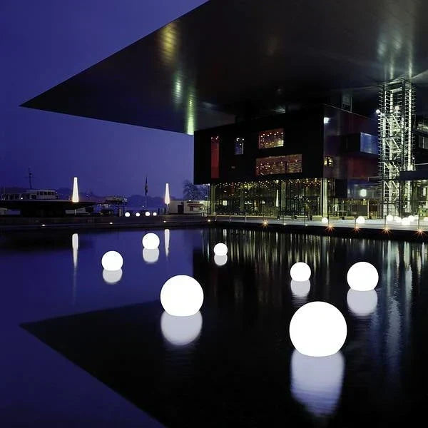 Modern PE Globe Outdoor Garden Light | Rechargeable 16 Color LED Outdoor Lamp