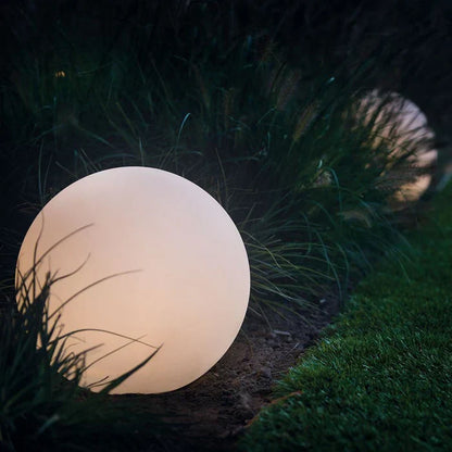 Modern PE Globe Outdoor Garden Light | Rechargeable 16 Color LED Outdoor Lamp