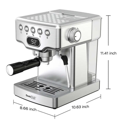 Stainless Steel 20 Bar Espresso Machine with Milk Frother