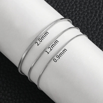 Stainless Steel Square Snake Bone Chain Bracelet | Minimalist Unisex Jewelry